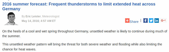 "US"-Wettervorhersage
                              vom 14. Mai 2016 fr Deutschland fr Juni
                              2016