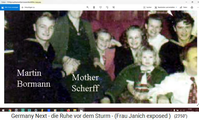 Hitler-Jugend im 3R, die dann später in
                            die "USA" gingen: Martin Bormann
                            mit der Mutter der Familie Scherff
