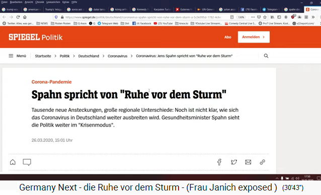 Spiegel-Meldung vom 26.3.2020:
                            Bankkaufmann Spahn spricht von der
                            "Ruhe vor dem Sturm"