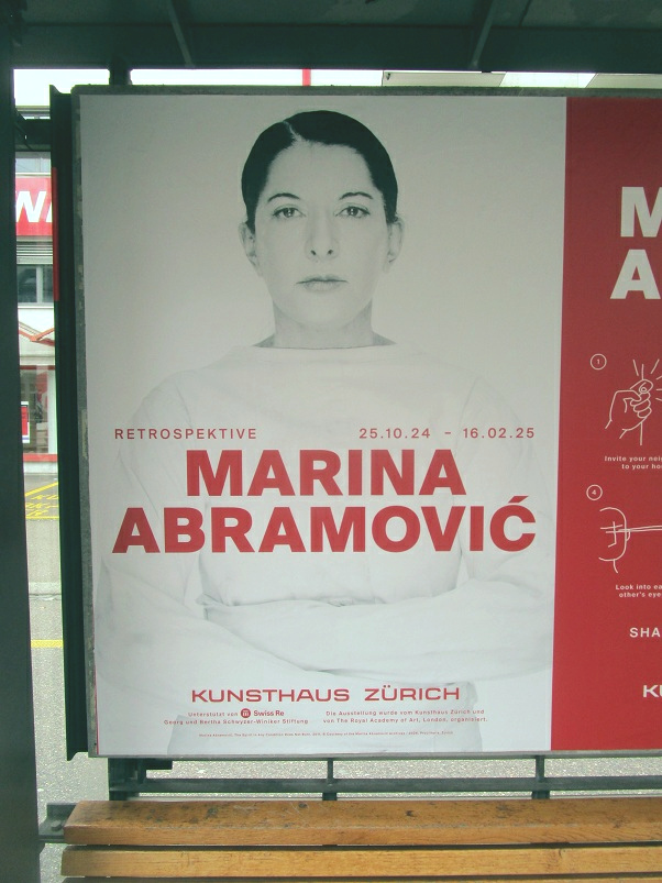 Satanistenzentrum Basel am 4.10.2024:
                    Werbung fr eine "Ausstellung" der
                    Satanistin Marina Abramovic in Zrich im
                    "Kunsthaus", Zoom