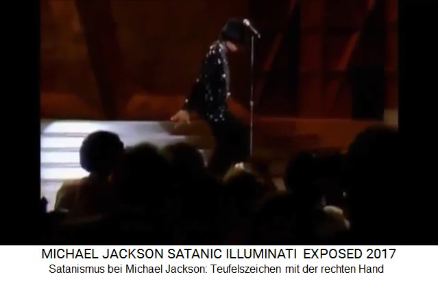 Satanismus bei Michael Jackson: Teufelszeichen
                mit der rechten Hand