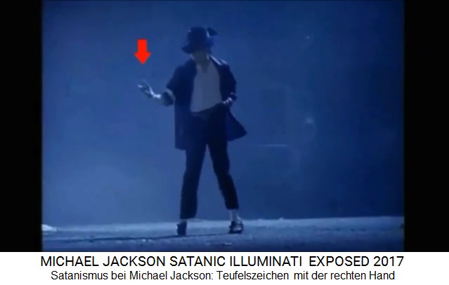 Satanismus bei Michael Jackson: Teufelszeichen
                mit der rechten Hand