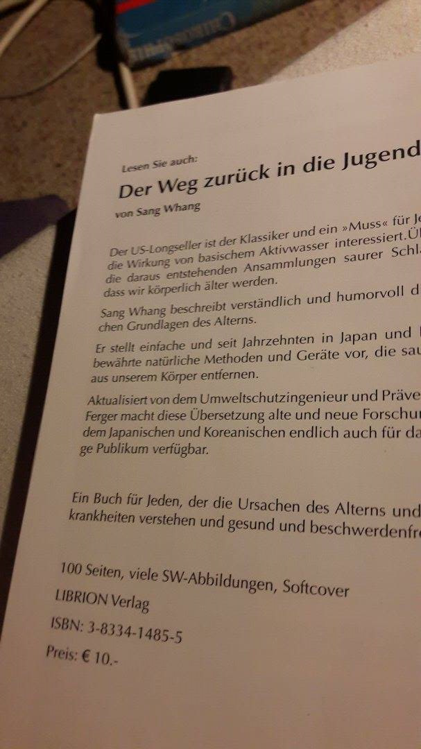 Sang Whang: "Der Weg zurck in die
            Jugend", Einleitung